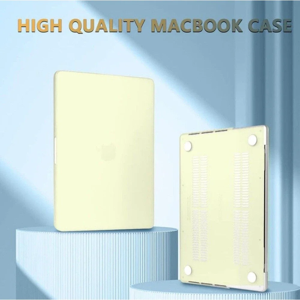 CISSOOK Mellow Yellow Case for MacBook Pro 14 Inch M3 Chip